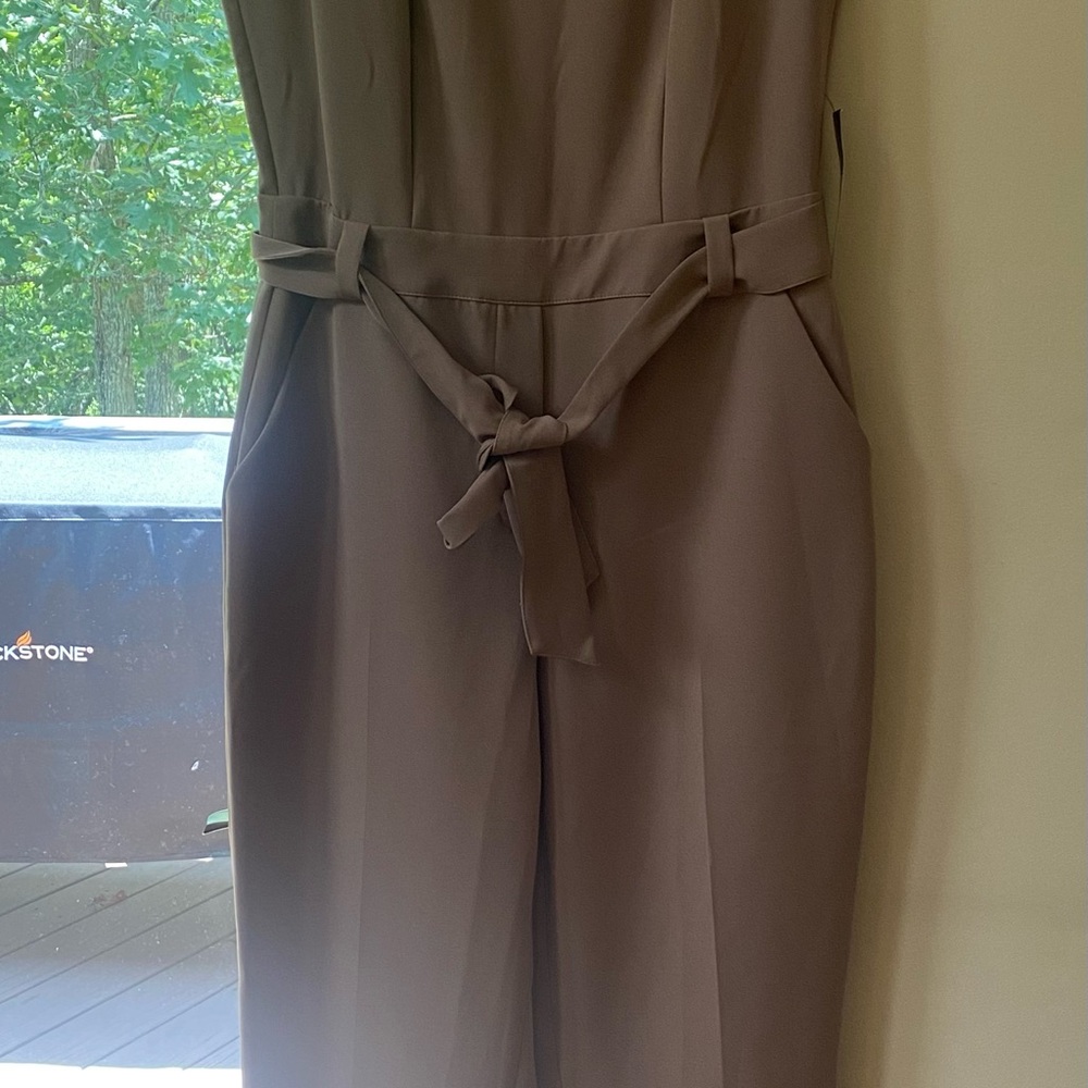 New York & Company Taupe Jumpsuit